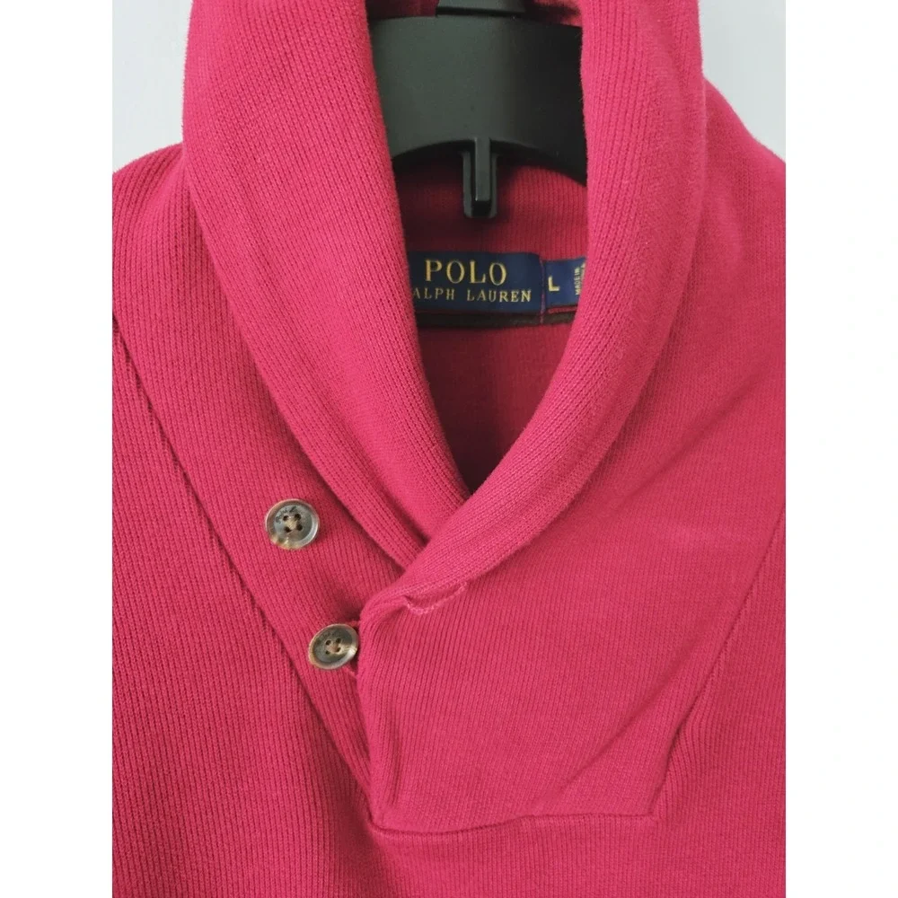 Polo Ralph Lauren Sweater Red Pullover Cotton Men's Large